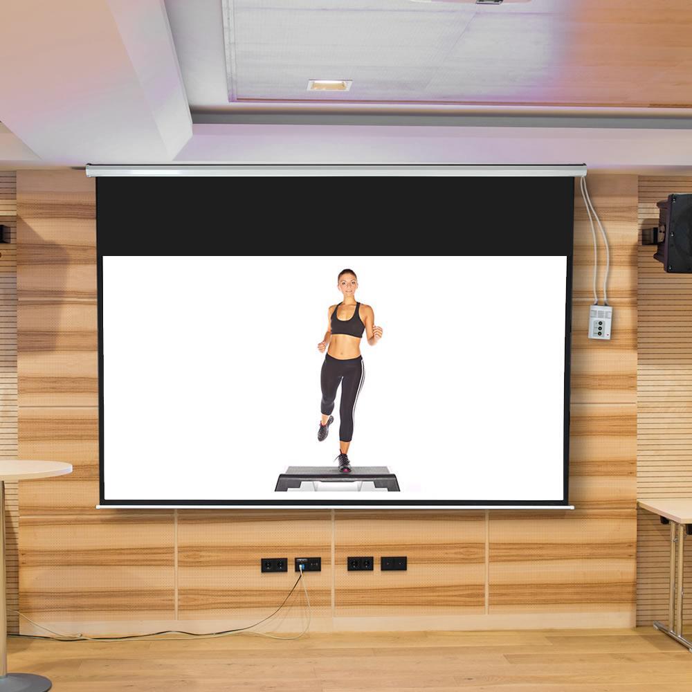 Ekran projekcyjny Mucola wraz z ekranem projekcyjnym FFB Ekran projekcyjny HDTV Ekran projekcyjny z napędem rolkowym Ekran do kina domowego - 300x169CM
