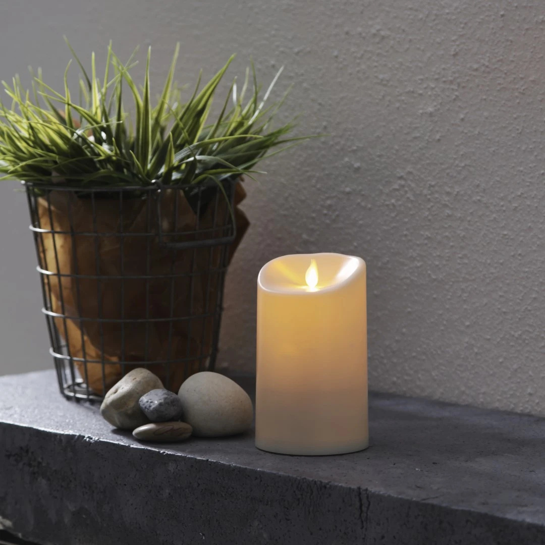 Świeca Led M-TWINKLE kość słoniowa 17,5cm ruchomy płomyk 1000h IP44