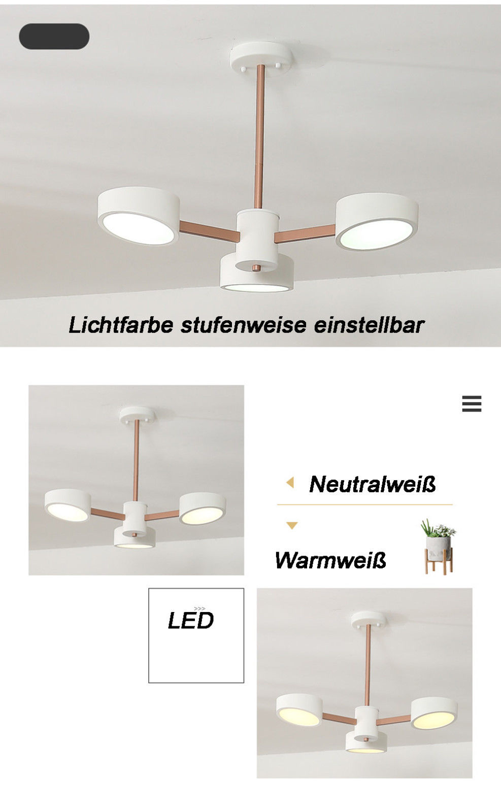 Lampa sufitowa LED 9013D-3-w biała z pilotem Regulacja barwy światła Akrylowy klosz A+ Lampa LED do salonu
