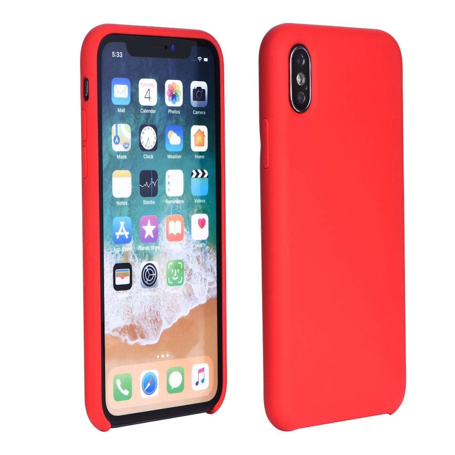 cofi1453 Silikonowe etui ochronne na telefon komórkowy do SAMSUNG GALAXY S10 (G973F) w kolorze czerwonym