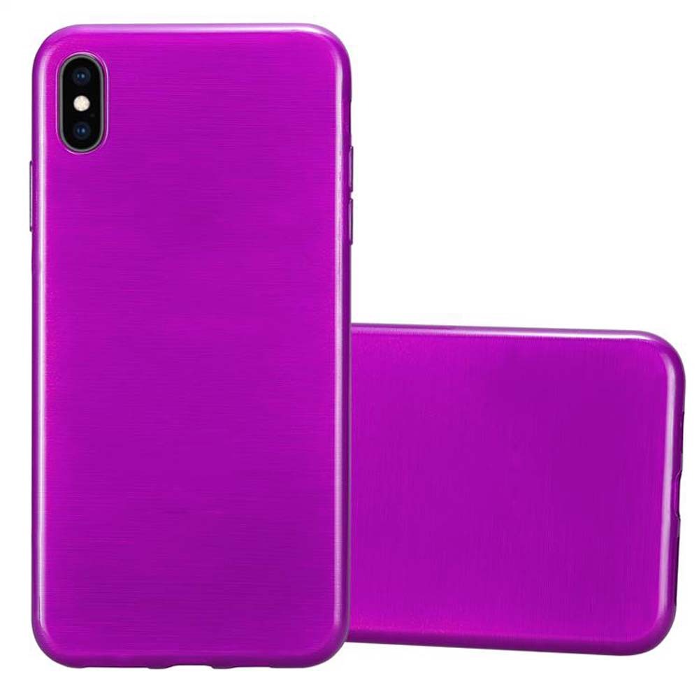 Etui ochronne Cadorabo do Apple iPhone XS MAX w kolorze fioletowym z silikonu TPU