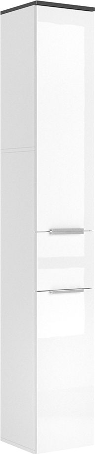 Vicco Szafka łazienkowa Otis, 30 x 190 cm, Biały wysoki połysk/Antracyt