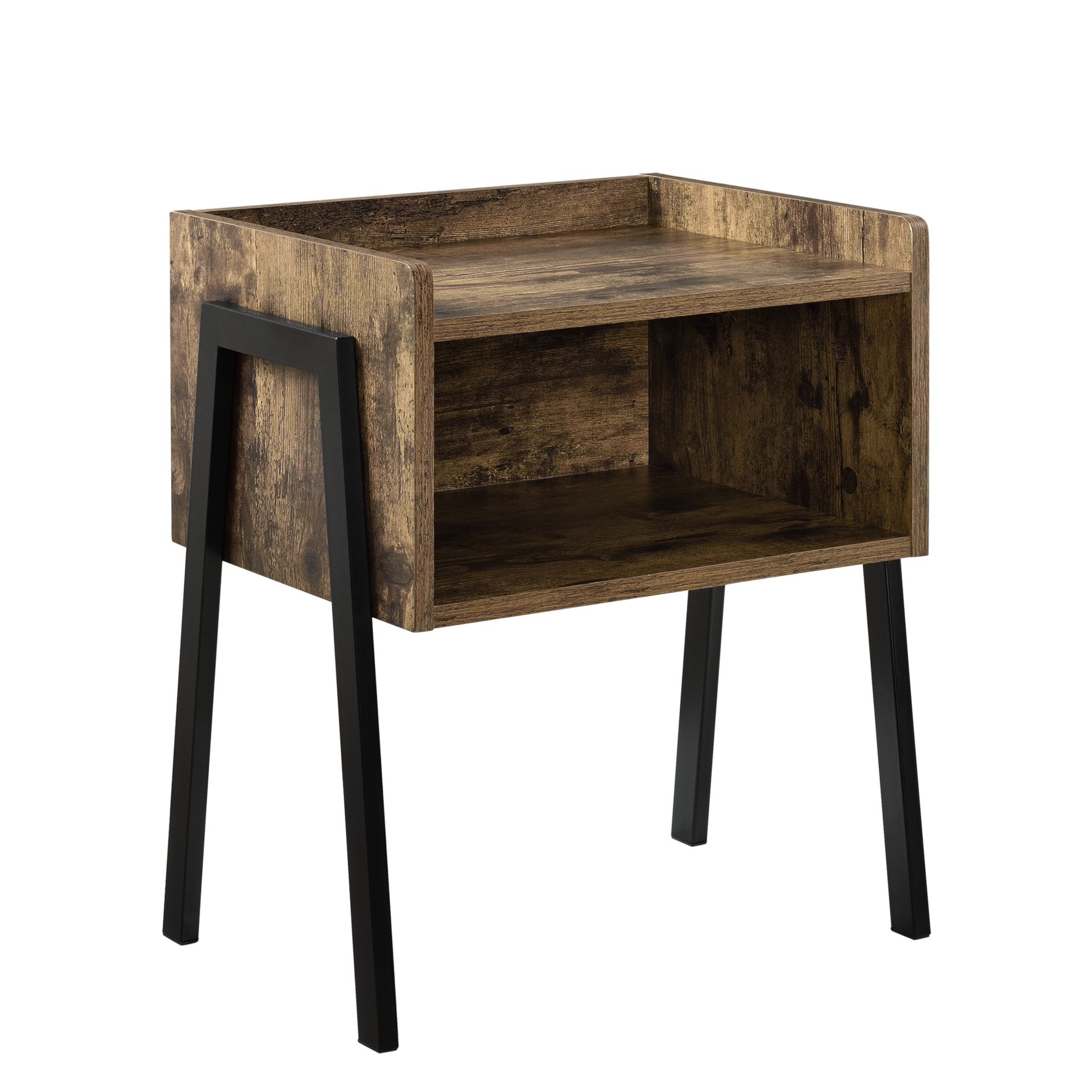[en.casa] Stolik nocny Szafka nocna Szafka nocna Przechowywanie Sztaplowanie Wygląd drewna Retro 52 x 42 x 35 cm