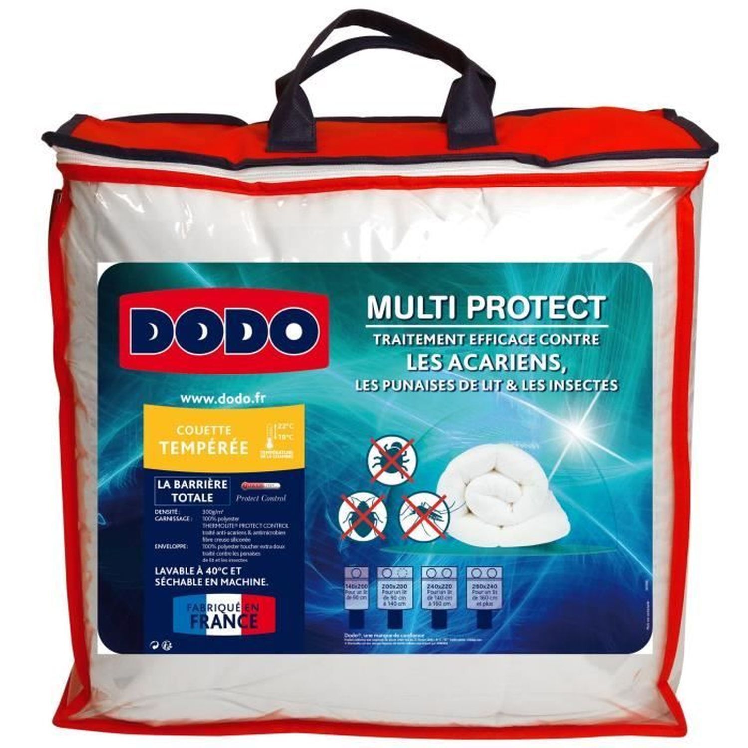 Dodo Multi Protect - Kołdra Pikowana, 140 x 200 cm, Odporna na Roztocza