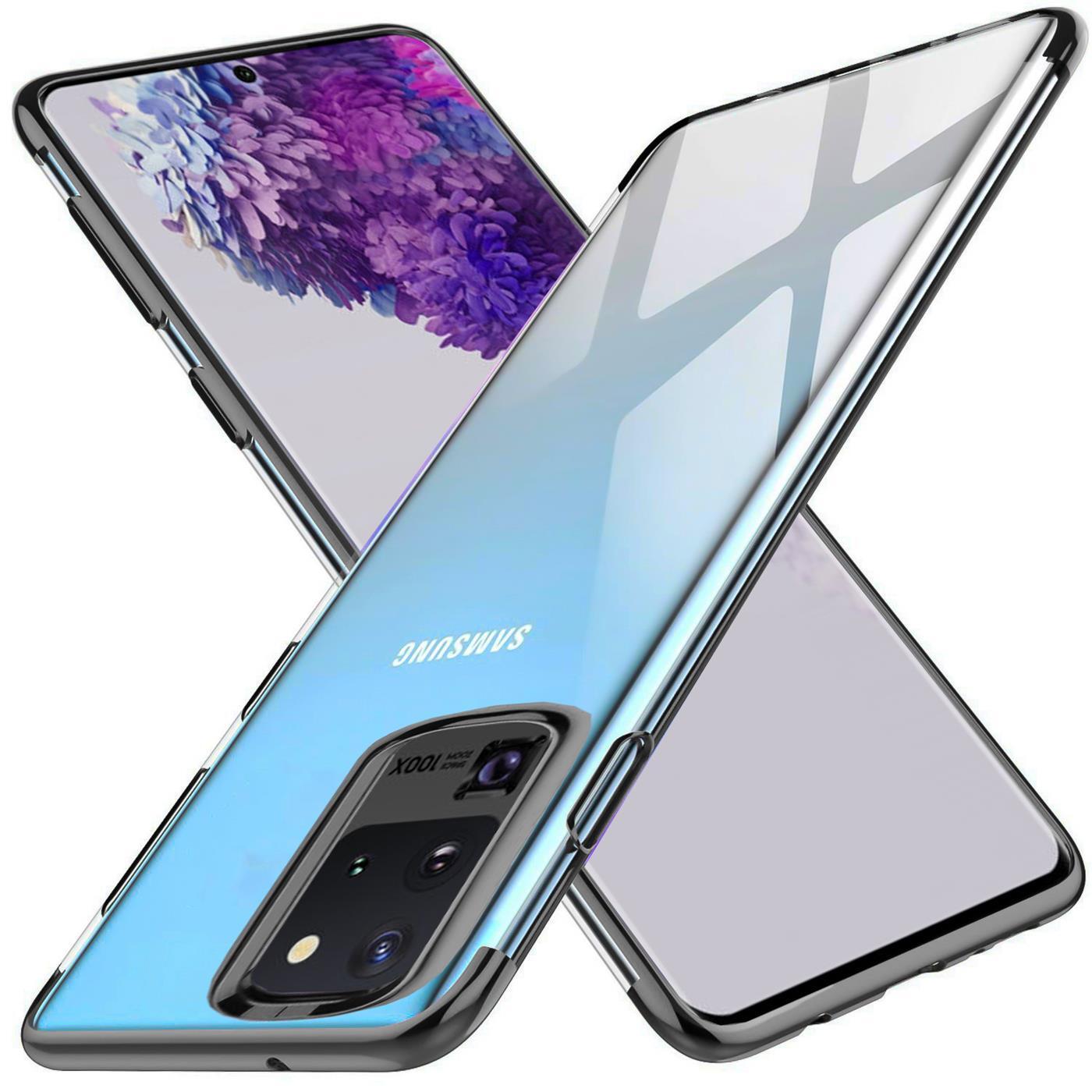 Pokrowiec TPU do Samsung Galaxy S20 Ultra Case Silicone Cover Transparent z kolorowym brandingiem etui na telefon