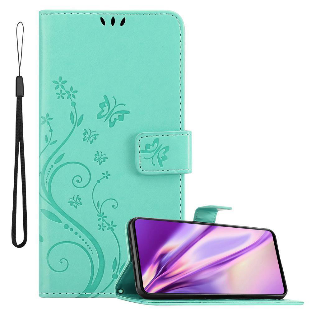 Cadorabo pokrowiec na Samsung Galaxy A71 4G pokrowiec ochronny w kolorze turkusowym pokrowiec ochronny na telefon komórkowy etui w kwiaty etui w kwiaty