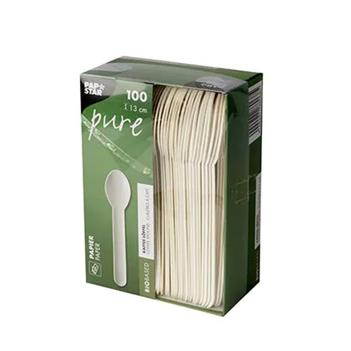 Papierowa łyżeczka do kawy Papstar czysta biel neutralny smak 100 szt