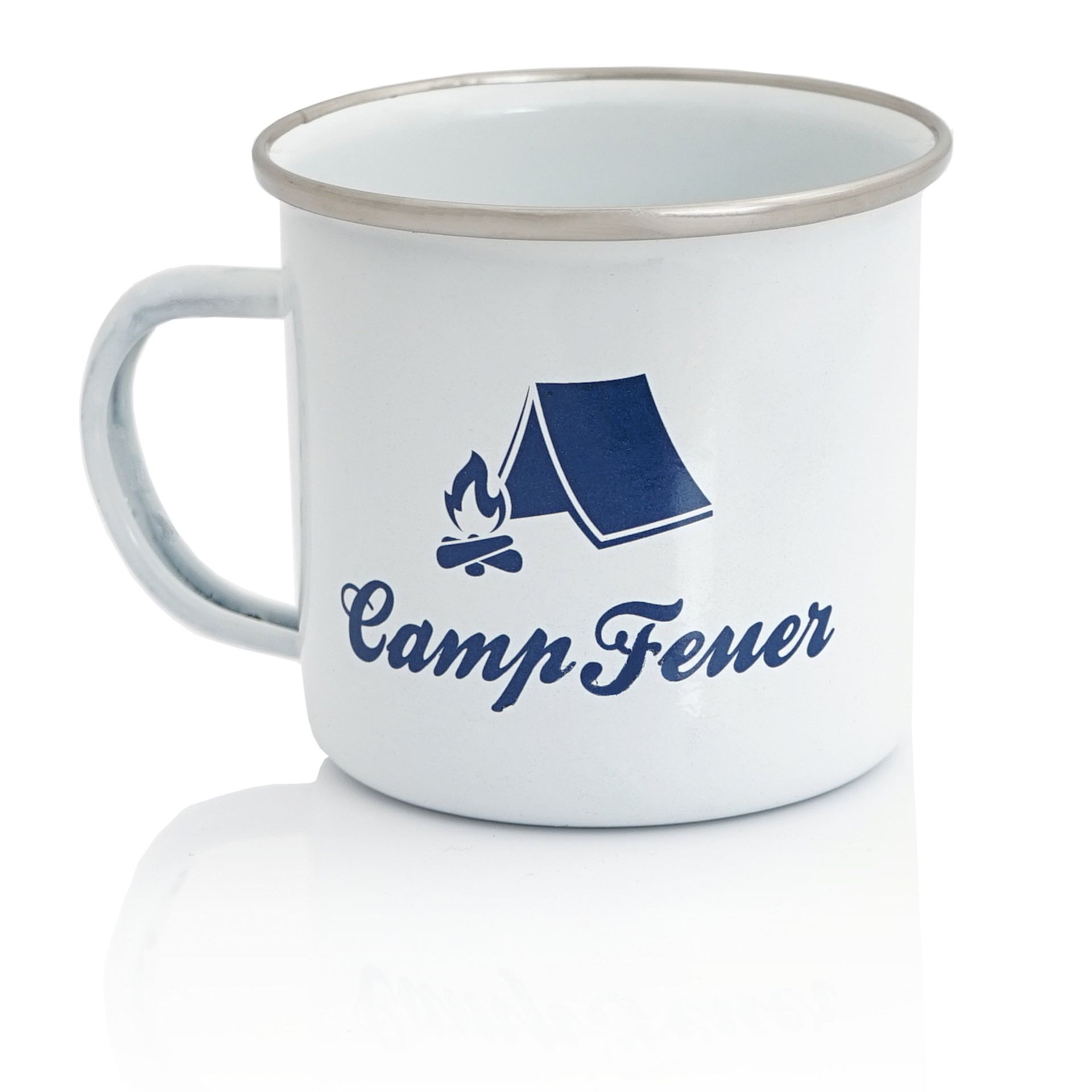 Kubek emaliowany CampFeuer Kubek emaliowany 350 ml Kubek do kawy na kemping, na zewnątrz