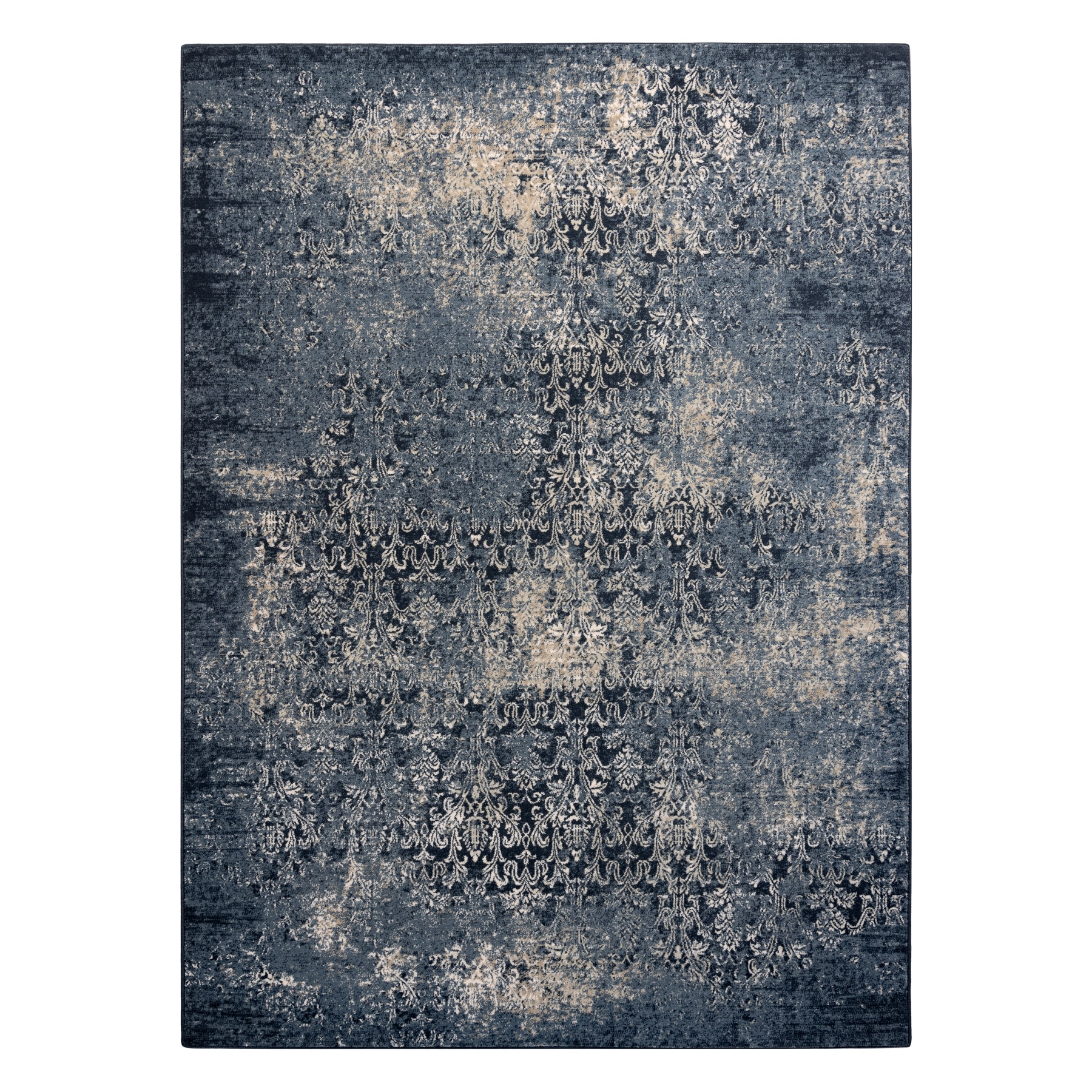 Dywan NAIN Przecierany vintage 7010/50911 granat / beż niebieski 200x300 cm