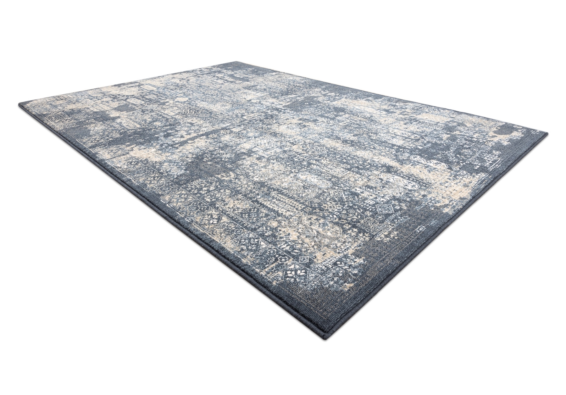 Dywan NAIN Przecierany vintage 7591/50911 granat / beż niebieski 200x300 cm