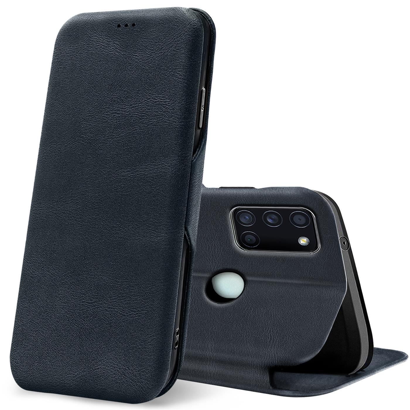 Etui z klapką do Samsung Galaxy A21s Etui Book Cover na telefon komórkowy z kieszenią na kartę Etui ochronne Premium