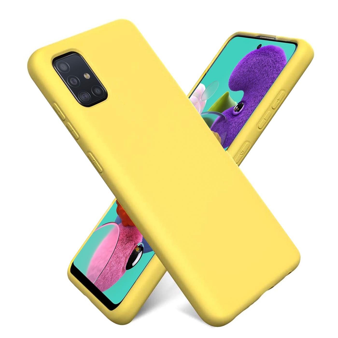 Etui na telefon komórkowy Samsung Galaxy A71 silikonowo-żelowe etui na telefon komórkowy, żółte