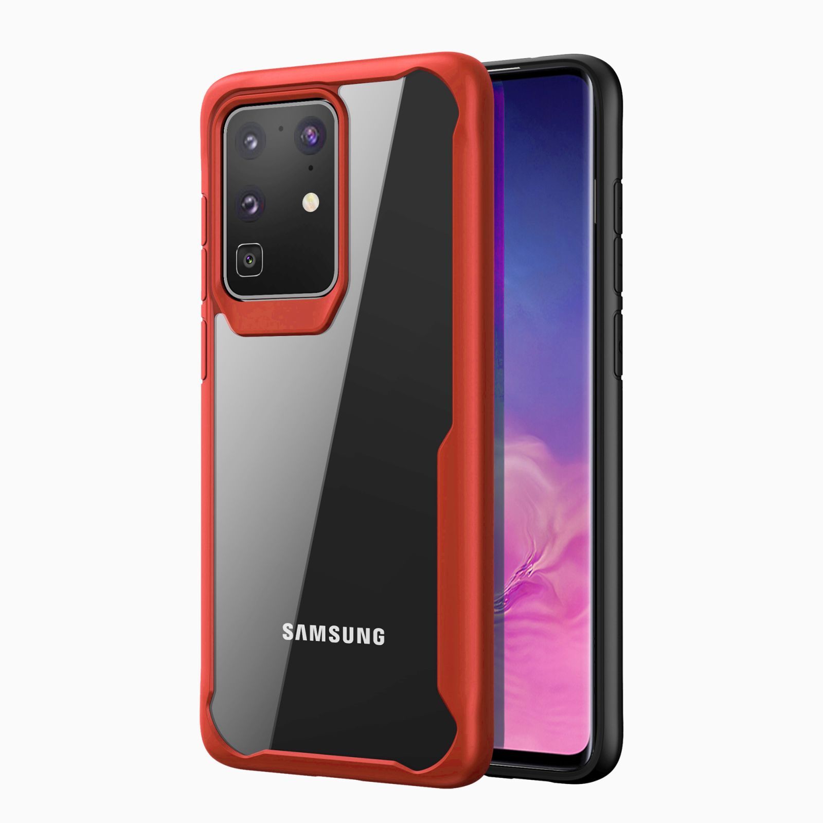 Etui do Samsung Galaxy S20 6,2 cala Slim Case Cover Zewnętrzne etui na telefon komórkowy wykonane z TPU Odporne na wstrząsy Dodatkowa ochrona Wytrzymała czerwień