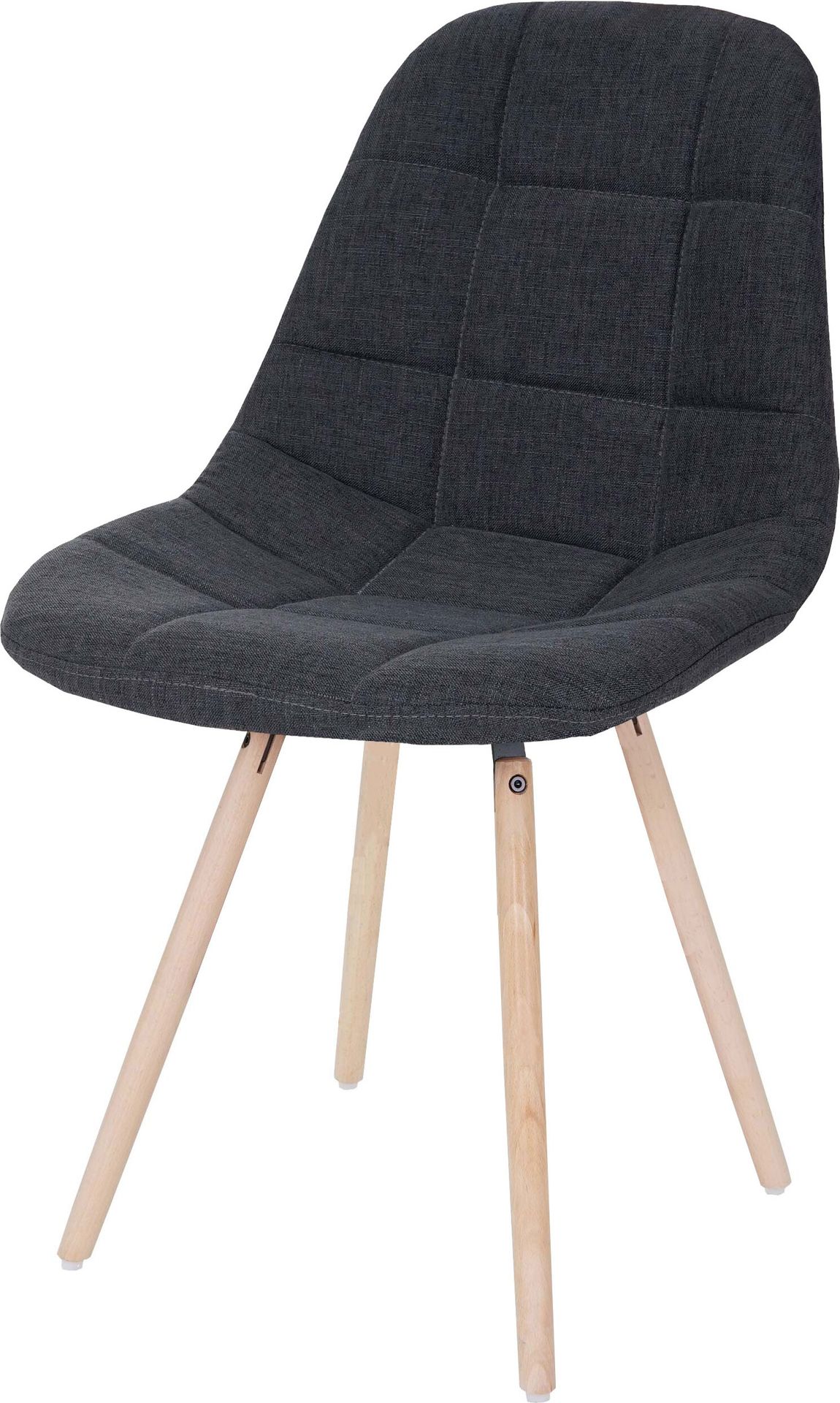 Krzesło do jadalni HWC-A60 II, krzesło kuchenne, retro 50s design ~ tkanina/tekstylia ciemnoszary