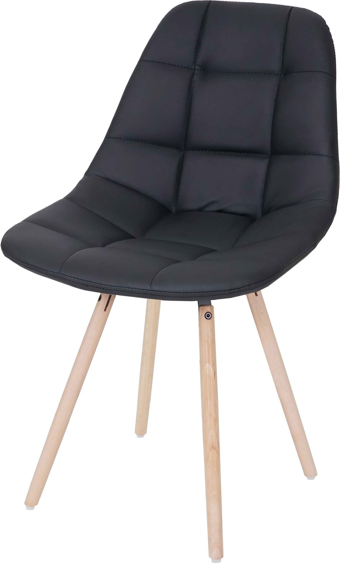 Krzesło do jadalni HWC-A60 II, krzesło kuchenne, retro 50s design ~ sztuczna skóra, czarny