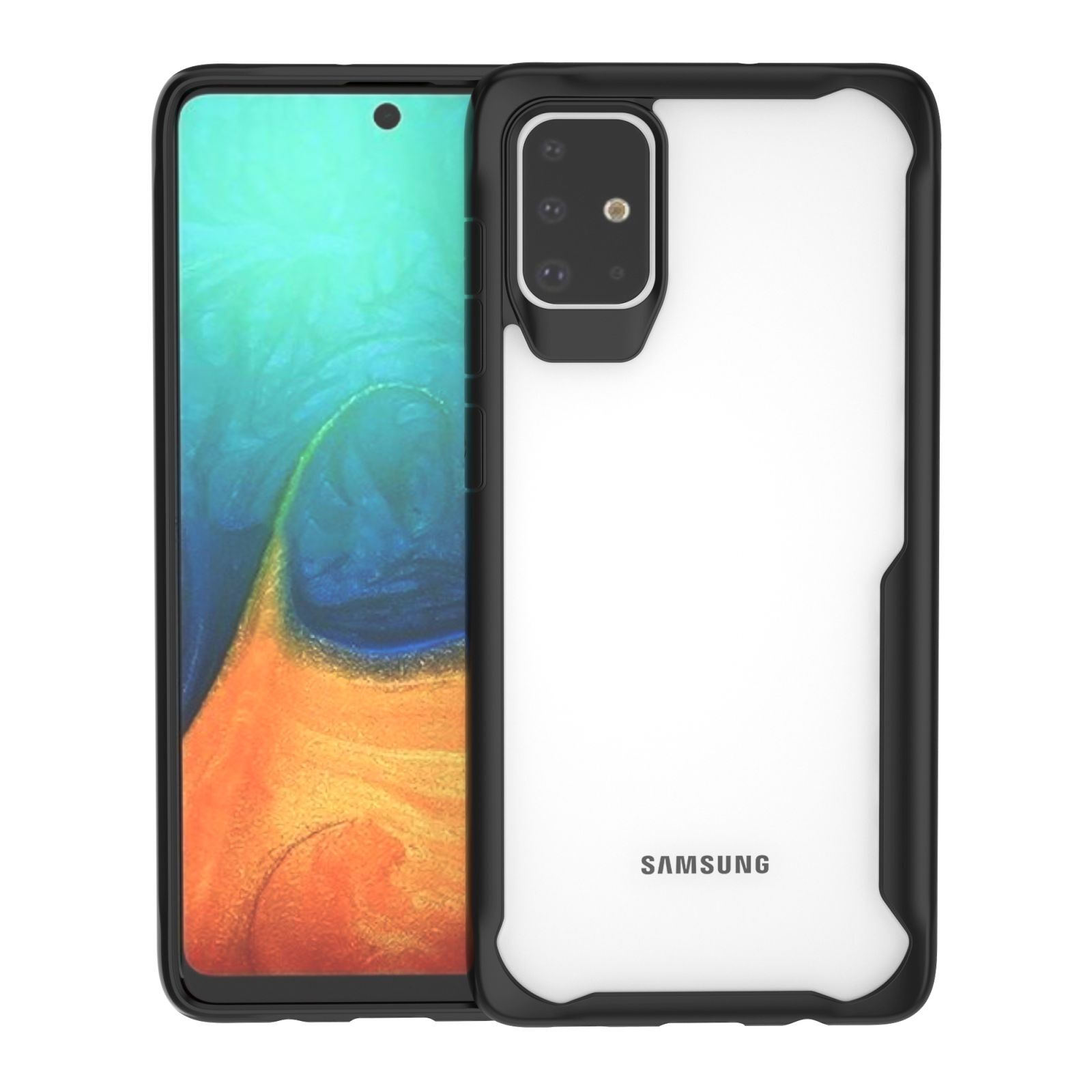 Pokrowiec ochronny na Samsung Galaxy A71 Cienkie etui na telefon komórkowy z TPU na zewnątrz Odporny na wstrząsy Dodatkowa ochrona Lekki Czarny