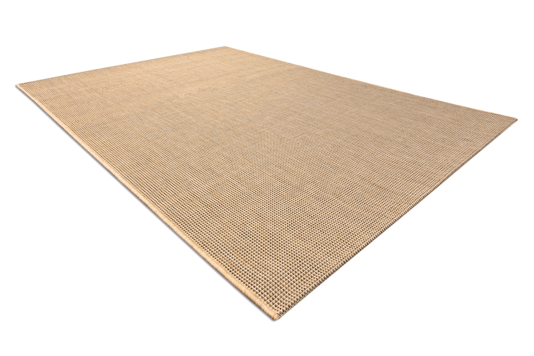 DYWAN SZNURKOWY SIZAL FLOORLUX 20580 gładki, jednolity, jednokolorowy - natural / coffeee beżowy 160x230 cm