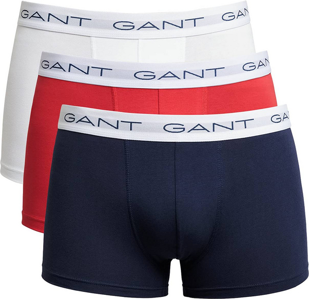 GANT Bokserki męskie, 3-pak - Kąpielówki, Bawełna Stretch Wielokolorowy 2XL