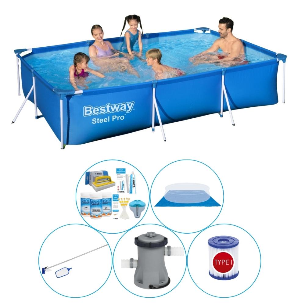 Basen Plus Akcesoria - Bestway Steel Pro 300x201x66 cm Prostokątny