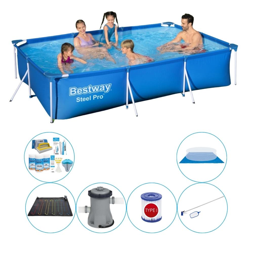 Zestaw basenowy - Bestway Steel Pro 300x201x66 cm Prostokątny