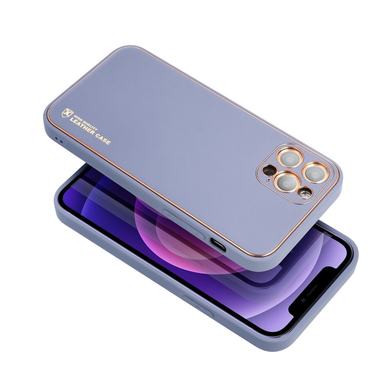 cofi1453 Skórzane etui na telefon komórkowy Etui na telefon komórkowy Zderzak kompatybilny z iPhone 8 Niebieski