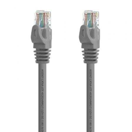 AISENS - A145-0324 Kabel sieciowy RJ45 LSZH patch kat.6a 500 MHz utp awg24, szary, 25cm