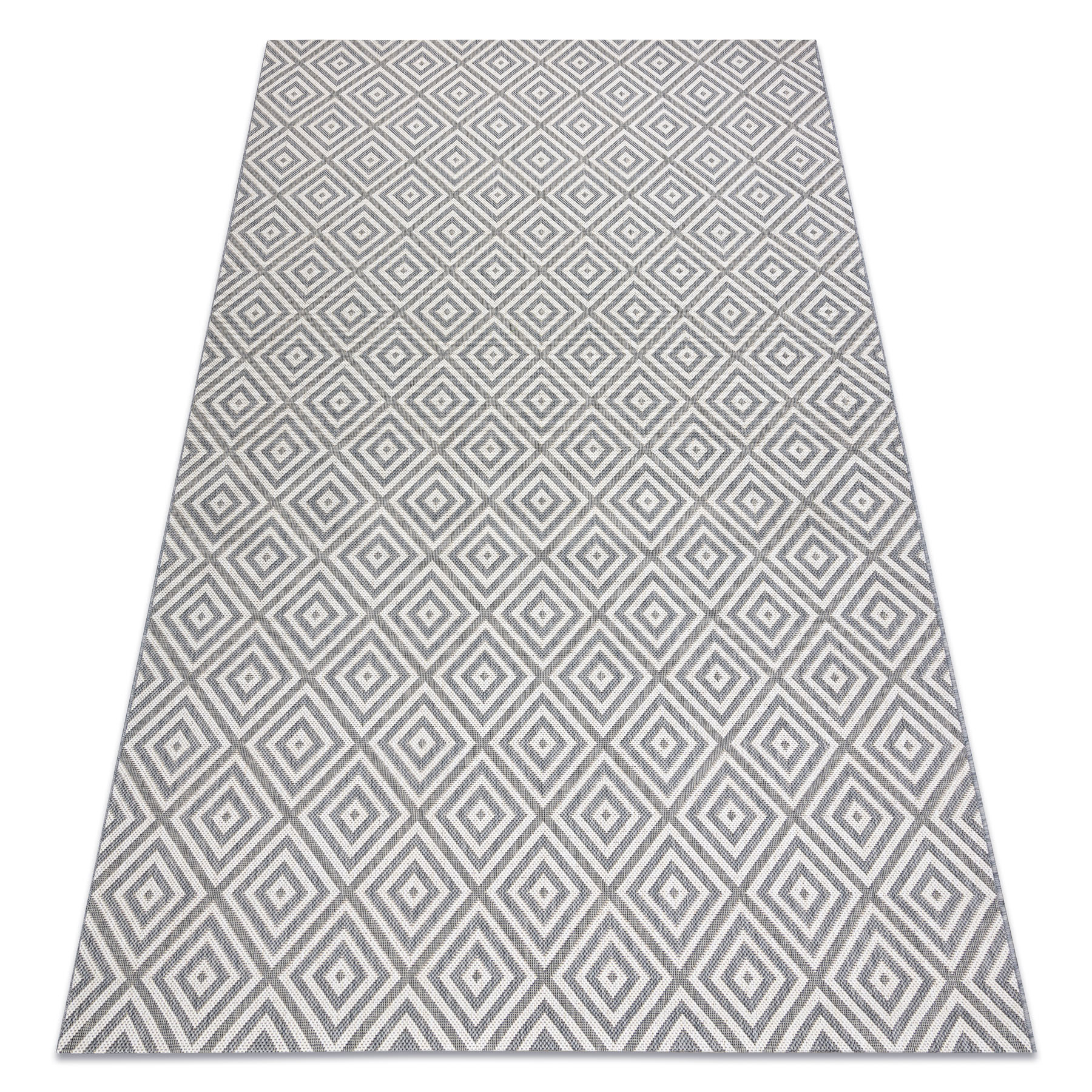 Dywan SZNURKOWY SIZAL FLAT 48607637 Kwadraty, romby / krem szary 120x170 cm