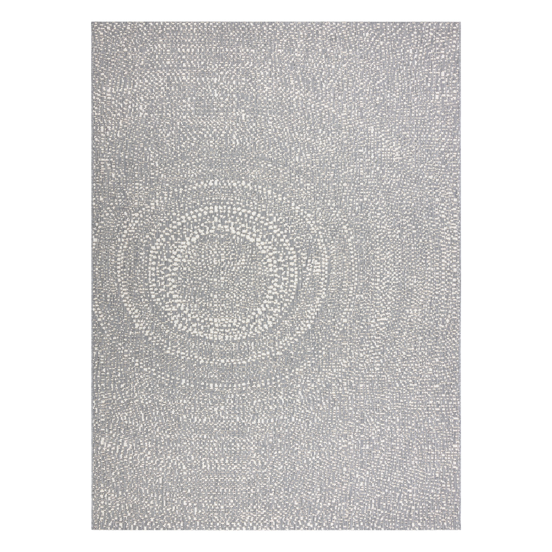 Dywan SZNURKOWY SIZAL FLAT 48832637 Koła, kropki / krem szary 200x290 cm