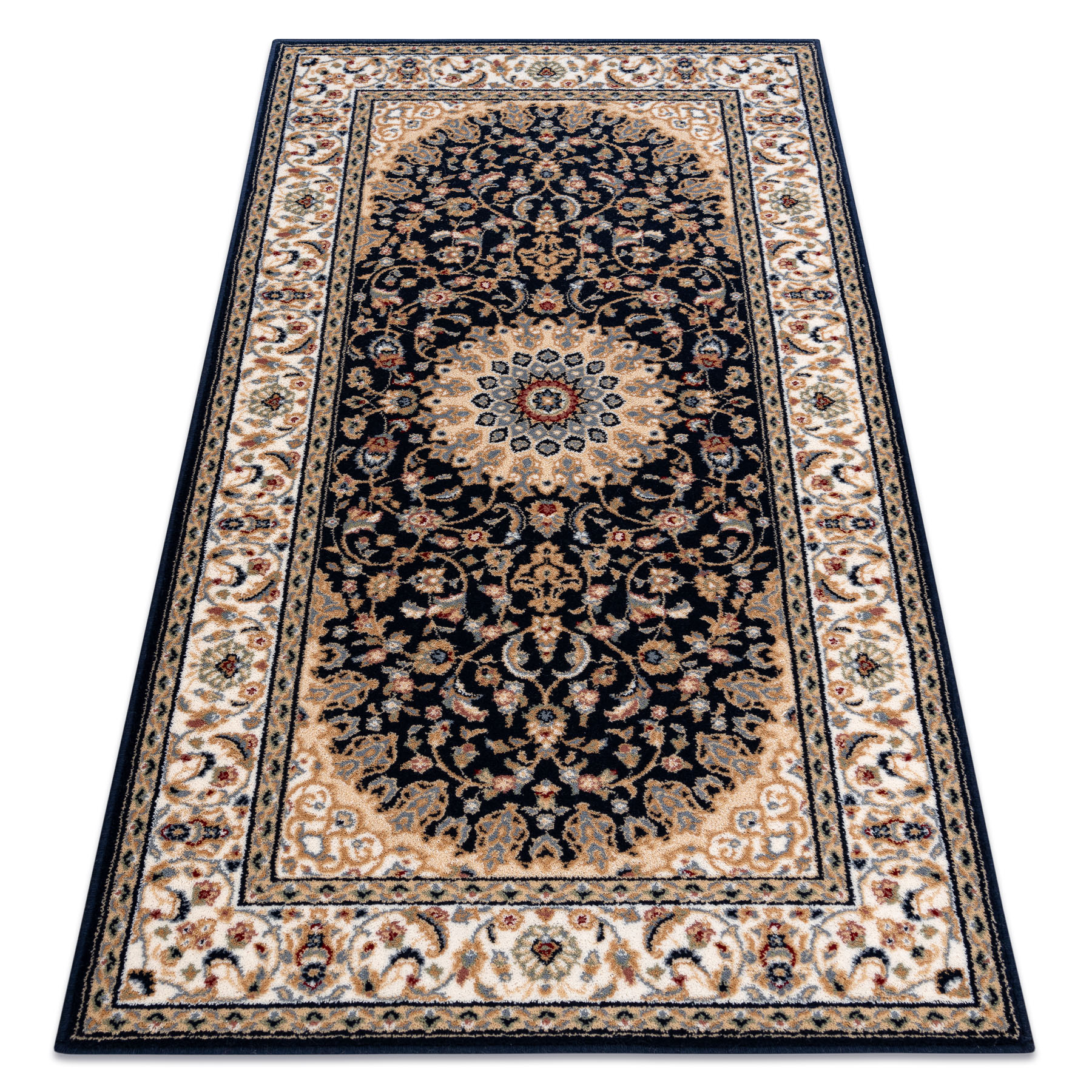 Dywan NAIN Rozeta, ramka 7177/51011 beż / czarny 160x230 cm