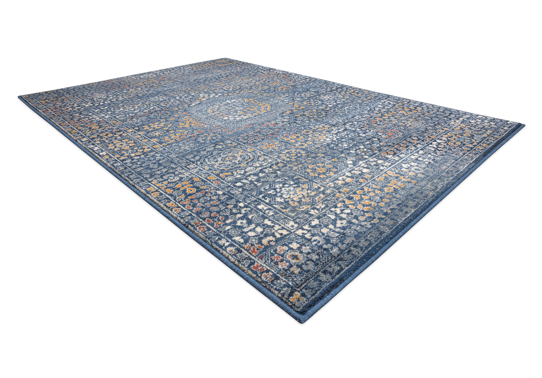 Dywan NAIN Ornament 7708/51911 granat / pomarańczowy niebieski 80x150 cm