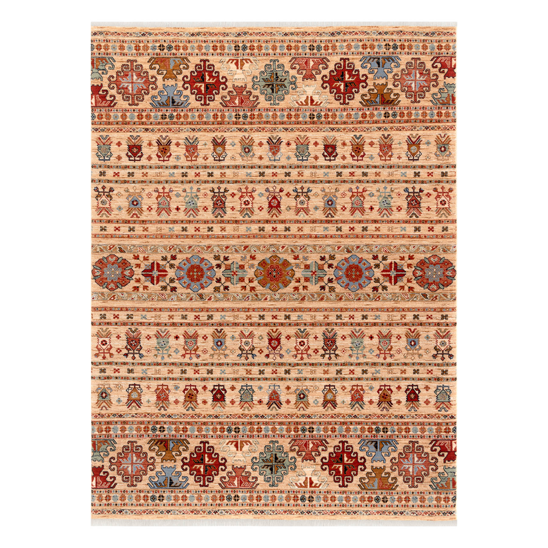 Dywan KESHAN Frędzle, orientalny 7684/53555 beż / terakota beżowy 250x340 cm