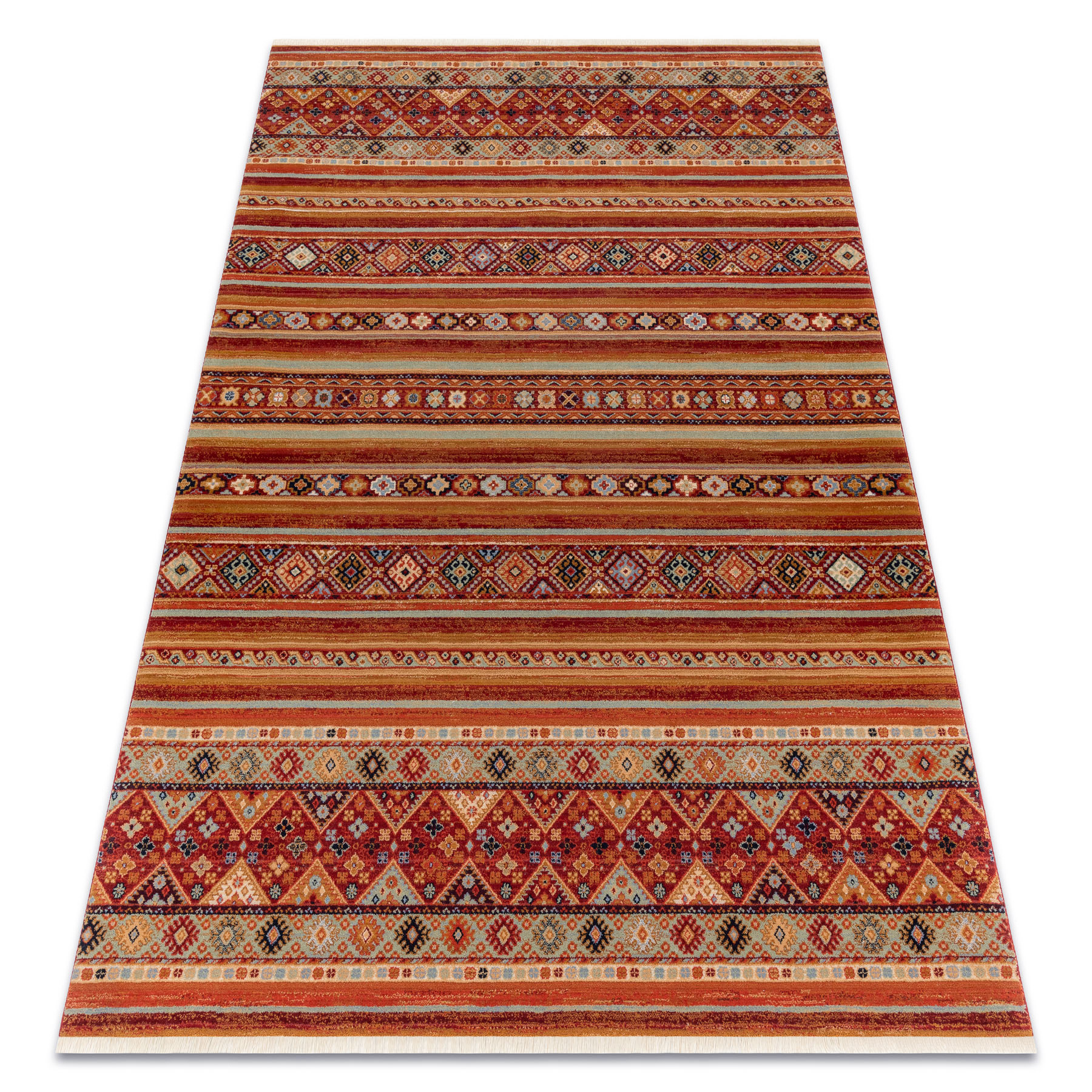 Dywan KESHAN Frędzle, orientalny 7685/53578 terakota pomarańczowy 300x380 cm