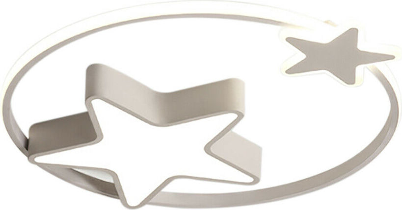 lampa sufitowa gwiazda 45 cm dzieci chłopcy dziewczynki pokój zabaw światło LED biały