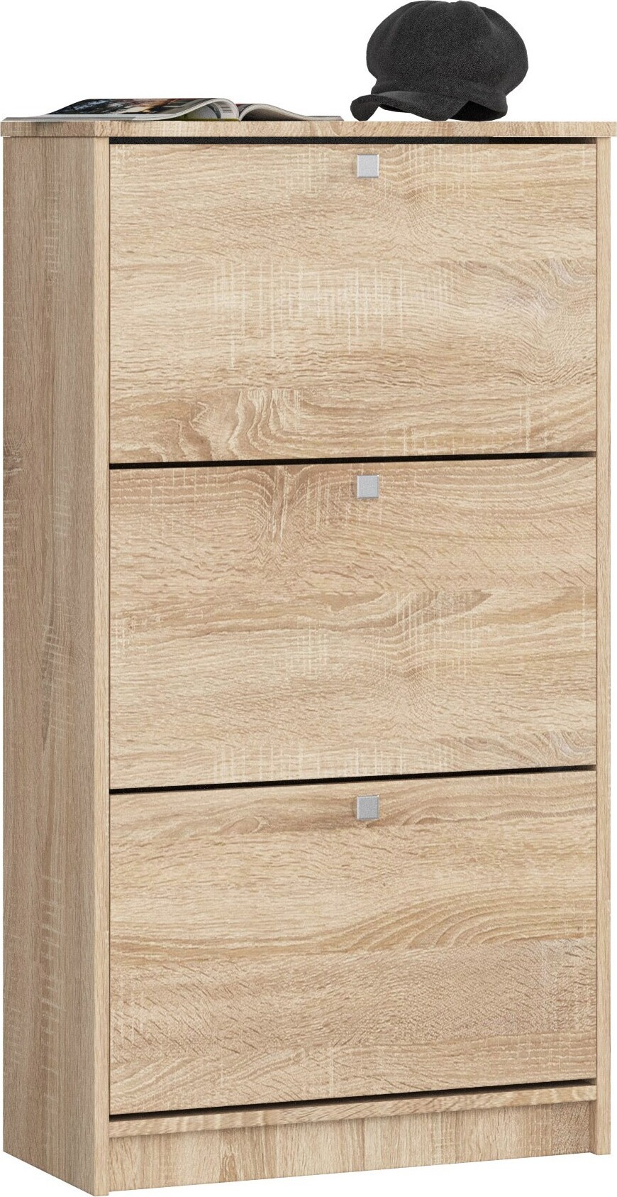 Szafka na buty AKORD Dąb Sonoma 3 półki 28,5x60x113 cm