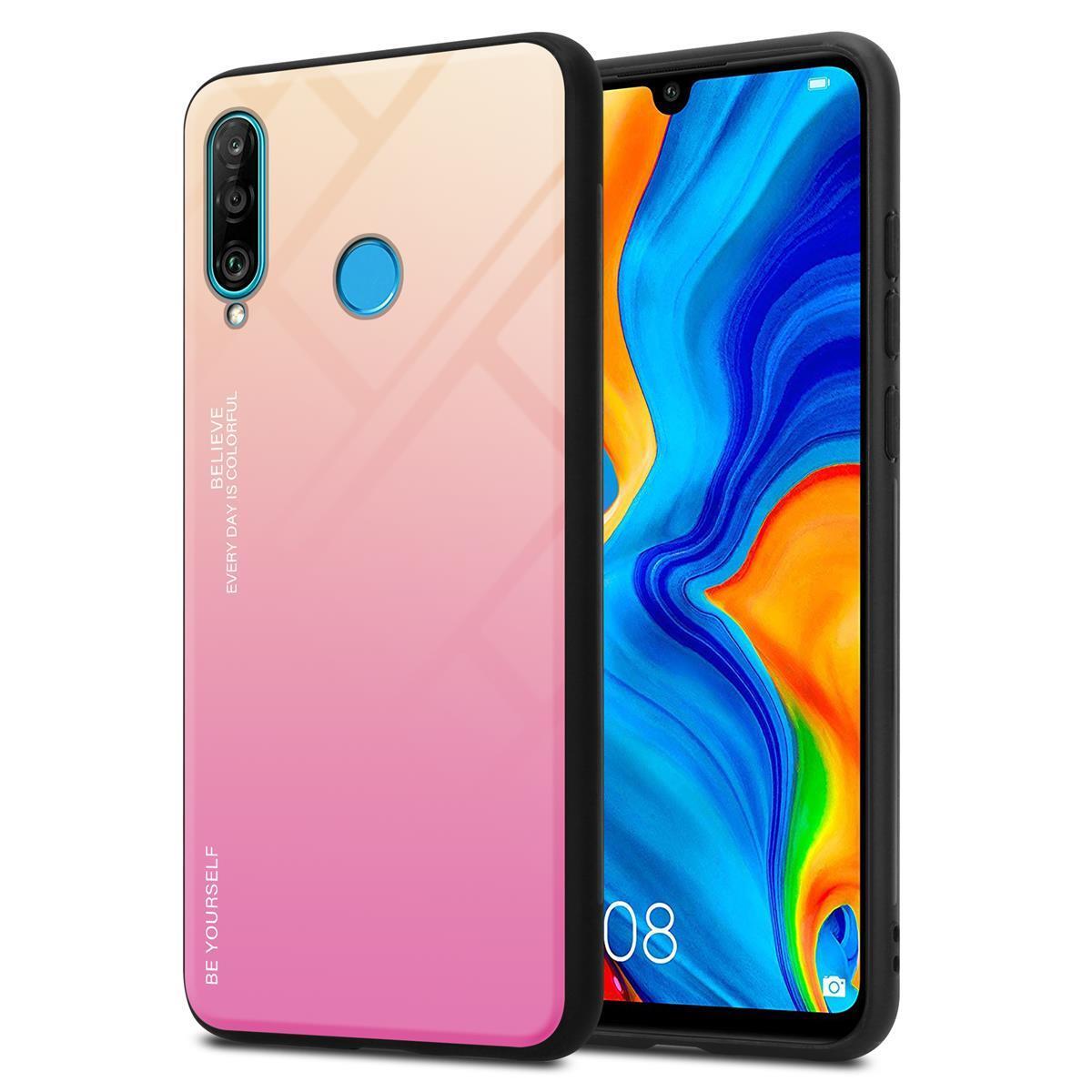 Etui ochronne Cadorabo do Huawei P30 LITE w kolorze czarnym etui na telefon komórkowy etui z TPU etui ze szkła hartowanego