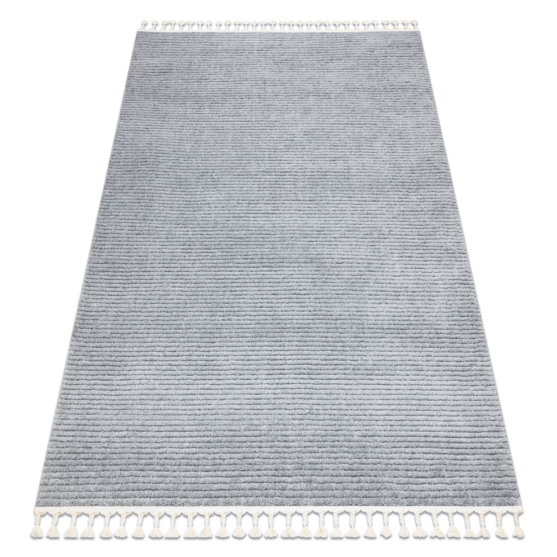 Dywan SEVILLA PC00B paski, prążki Frędzle berberyjski marokański shaggy szary 140x190 cm