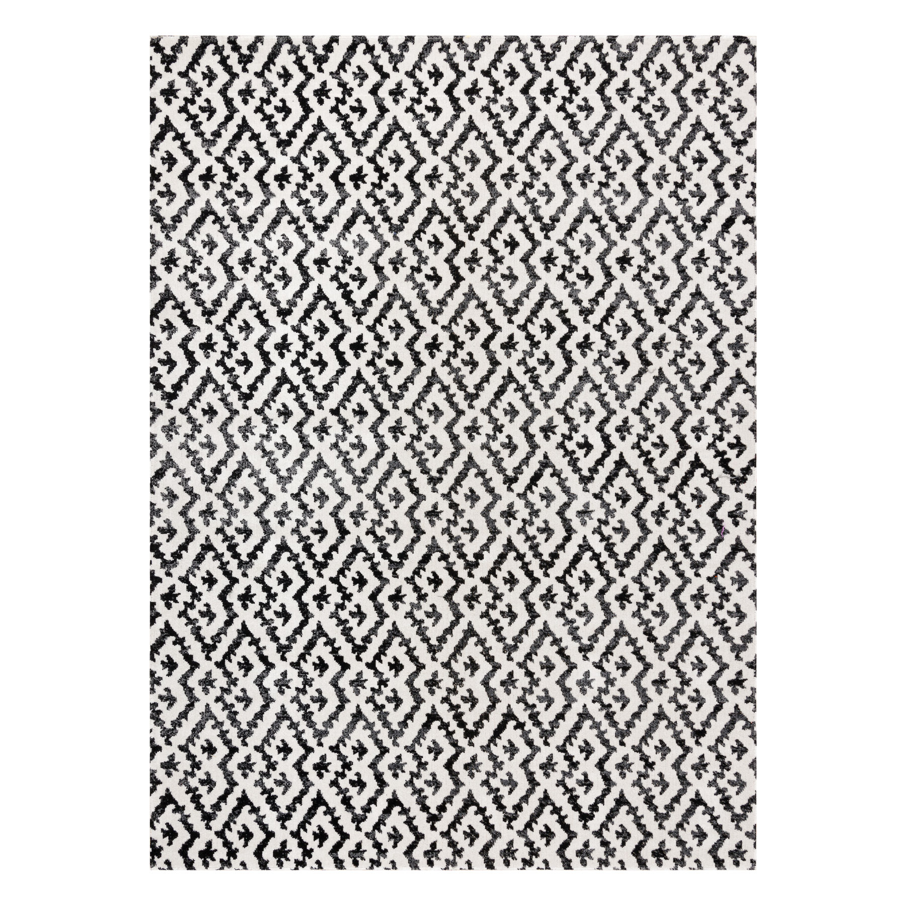 Dywan nowoczesny MUNDO E0621 geometryczny outdoor beż / czarny beżowy 80x150 cm