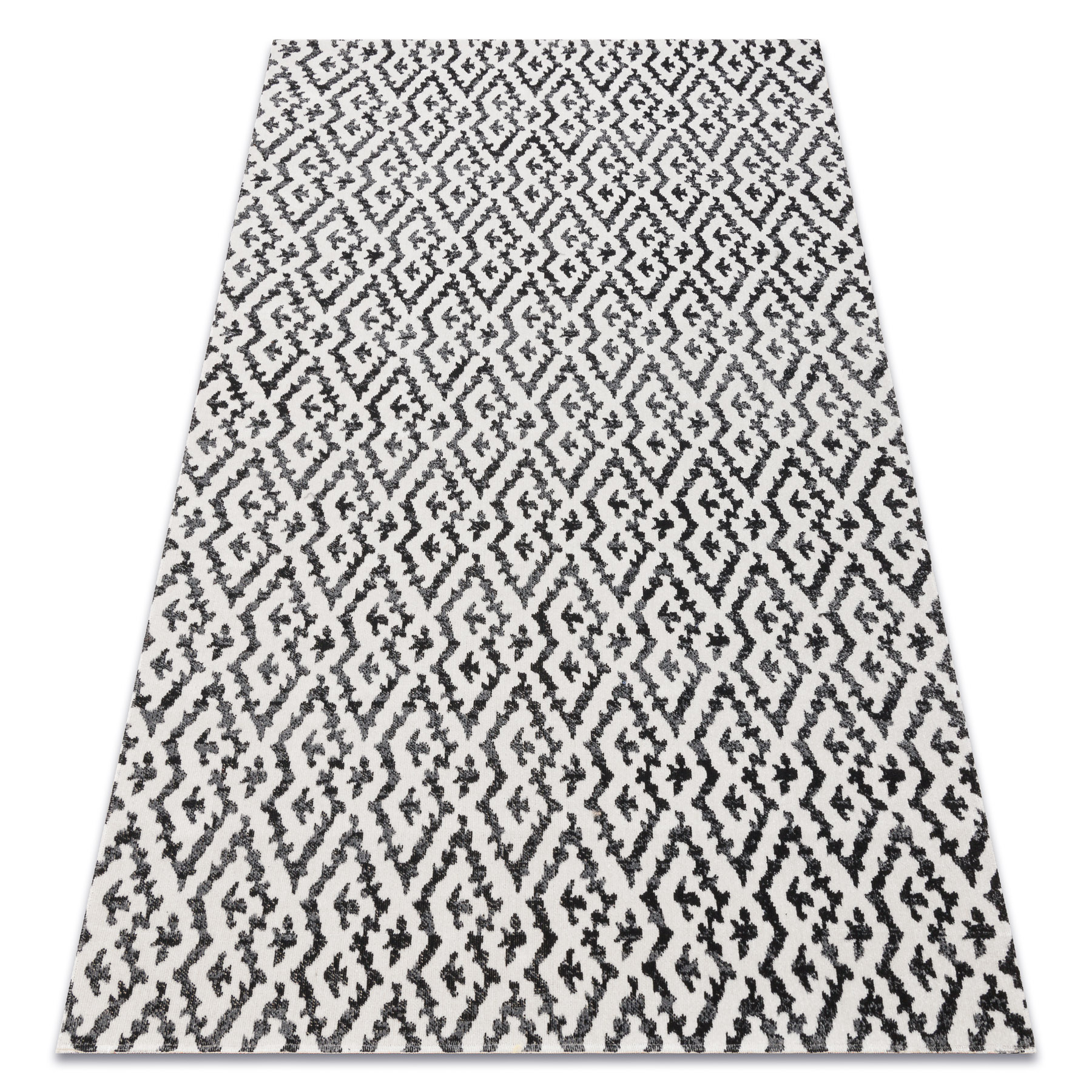 Dywan nowoczesny MUNDO E0621 geometryczny outdoor beż / czarny beżowy 200x290 cm