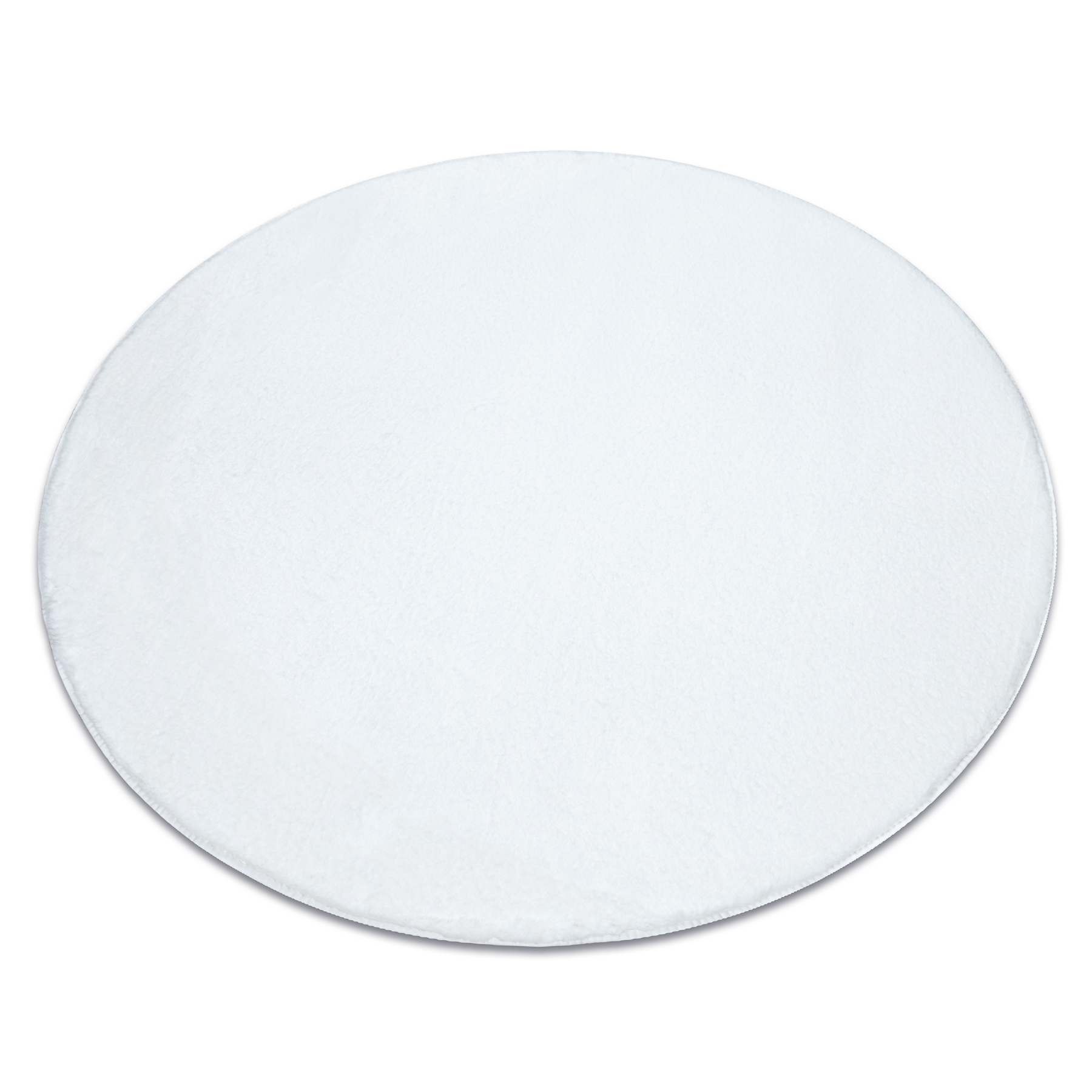 Dywan POSH koło Shaggy kość słoniowa gruby, pluszowy, antypoślizgowy, do prania niebieski koło 80 cm