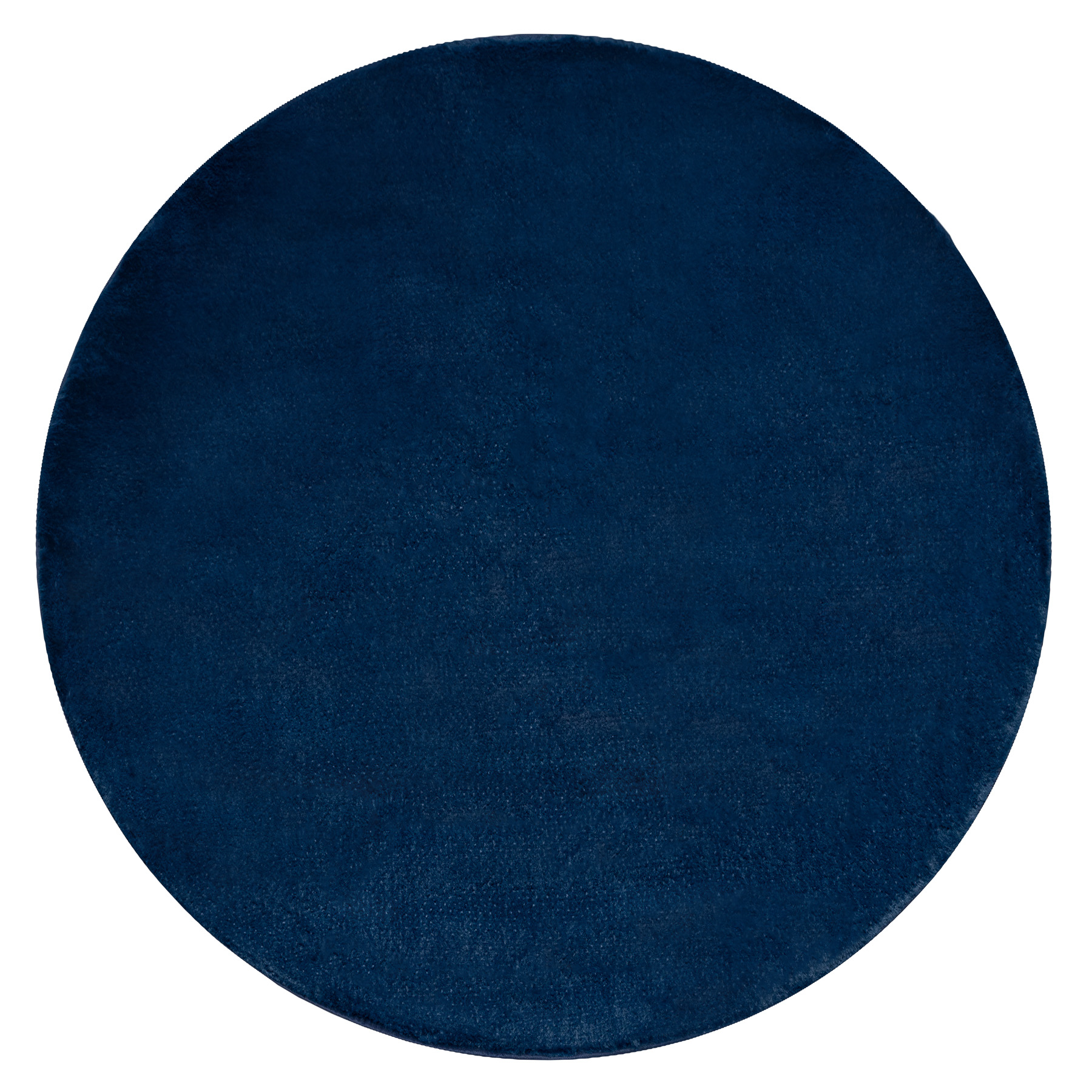 Dywan POSH koło Shaggy navy granat gruby, pluszowy, antypoślizgowy, do prania niebieski koło 80 cm
