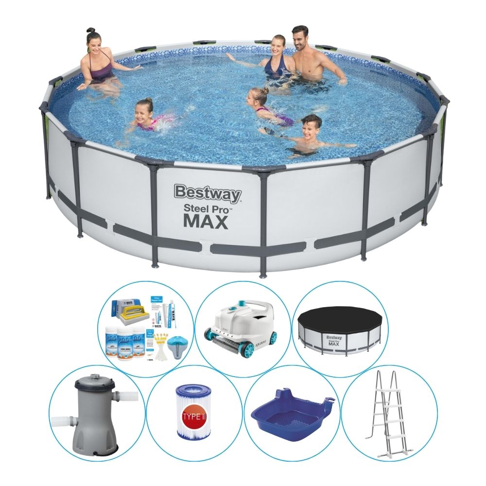 Super zestaw basenowy - Bestway Steel Pro MAX 427x107 cm okrągły