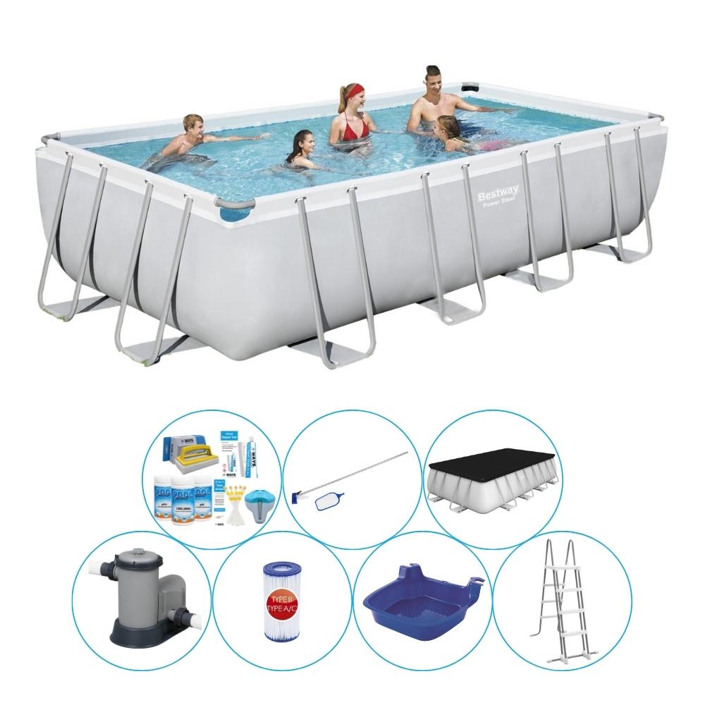 Basen Combi Deal - Bestway Power Steel 549x274x122 cm Rechteckig