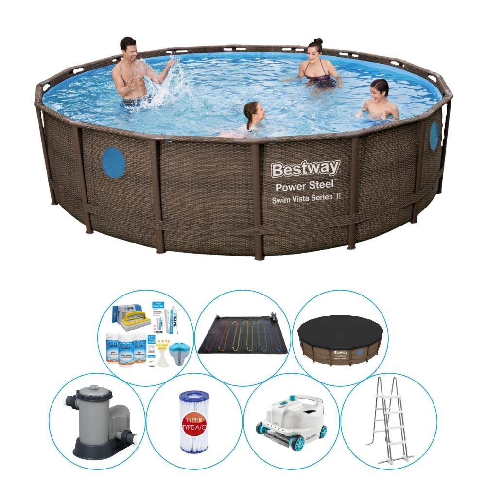 Basen Plus Akcesoria - Bestway Power Steel Swim Vista Round 488x122 cm