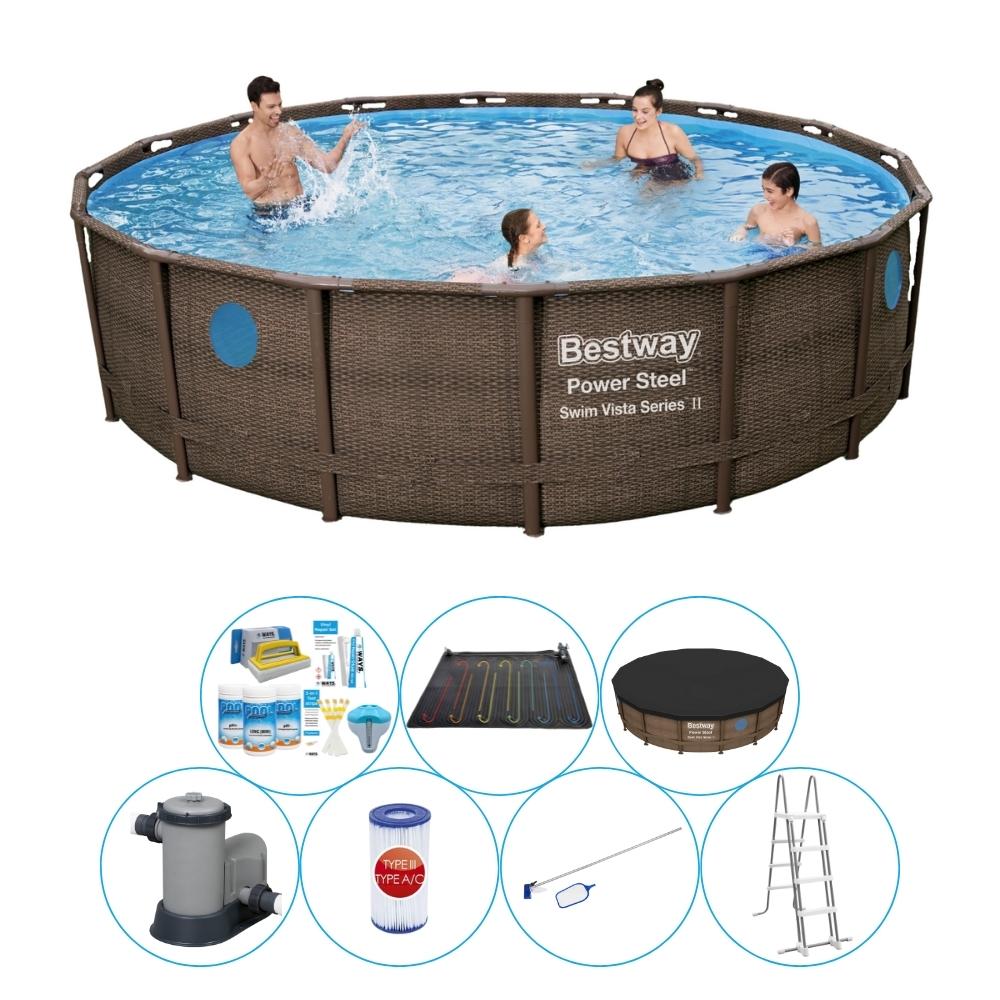 Zestaw basenowy - Bestway Power Steel Swim Vista Round 549x122 cm