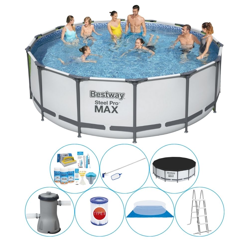 Basen Plus Akcesoria - Bestway Steel Pro MAX 427x122 cm Okrągły