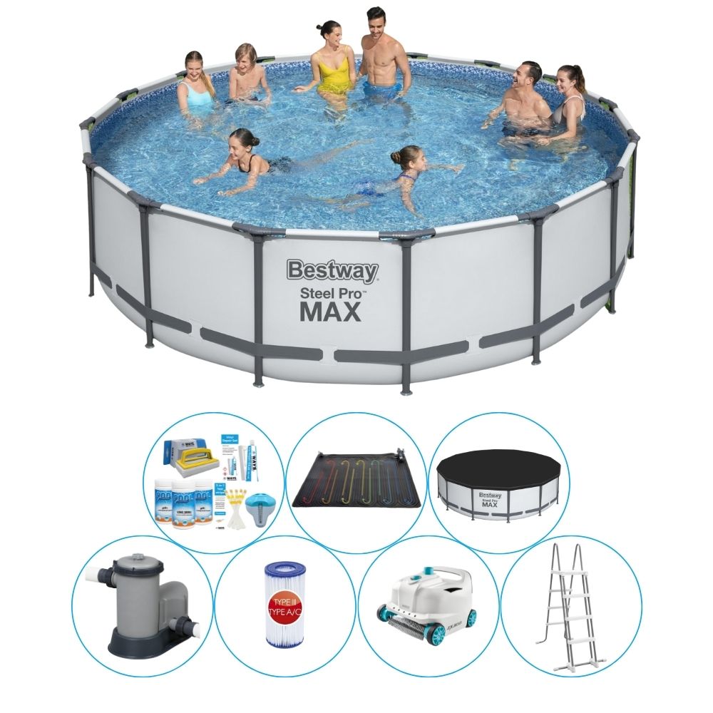 Basen Plus Akcesoria - Bestway Steel Pro MAX 488x122 cm Okrągły