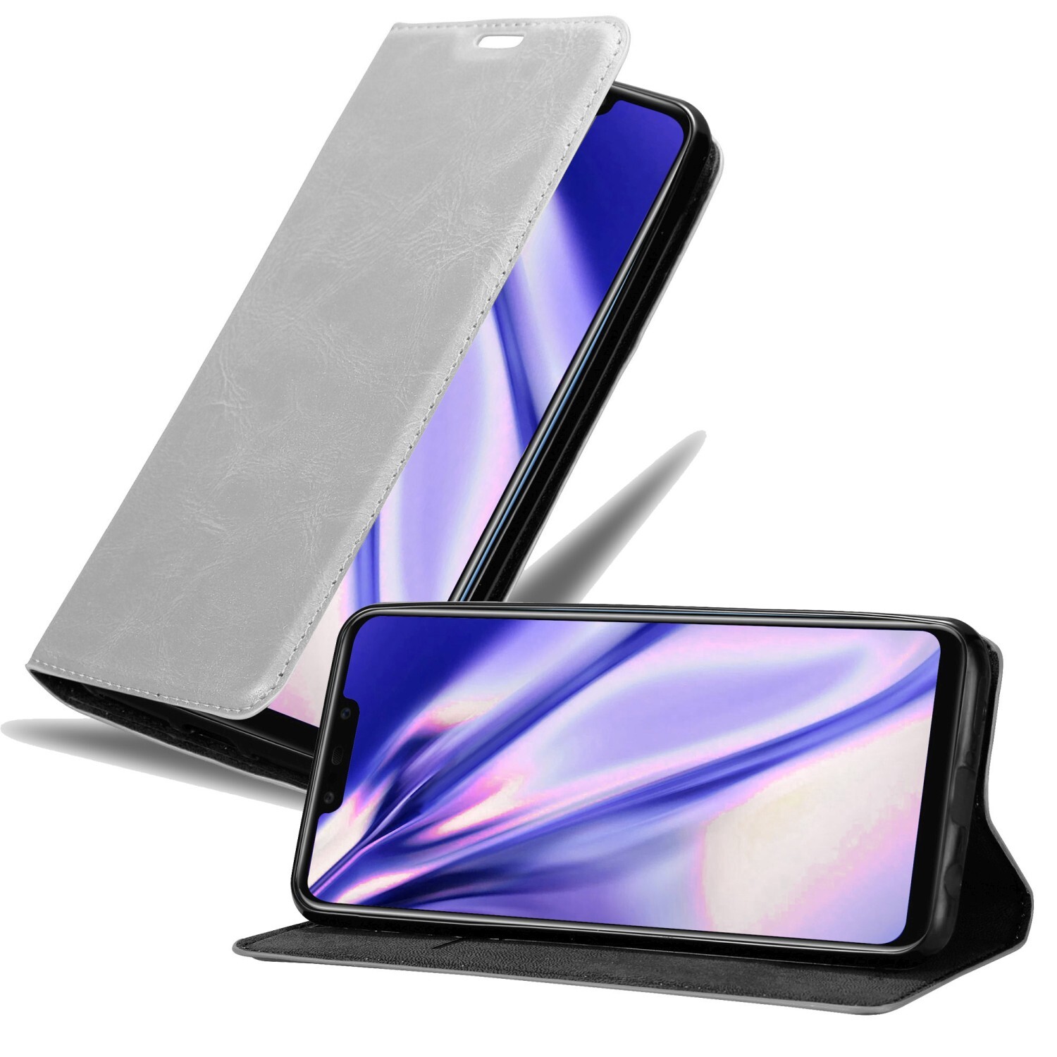 Etui Cadorabo na telefon Huawei MATE 20 LITE w kolorze szarym z magnetycznym zamknięciem