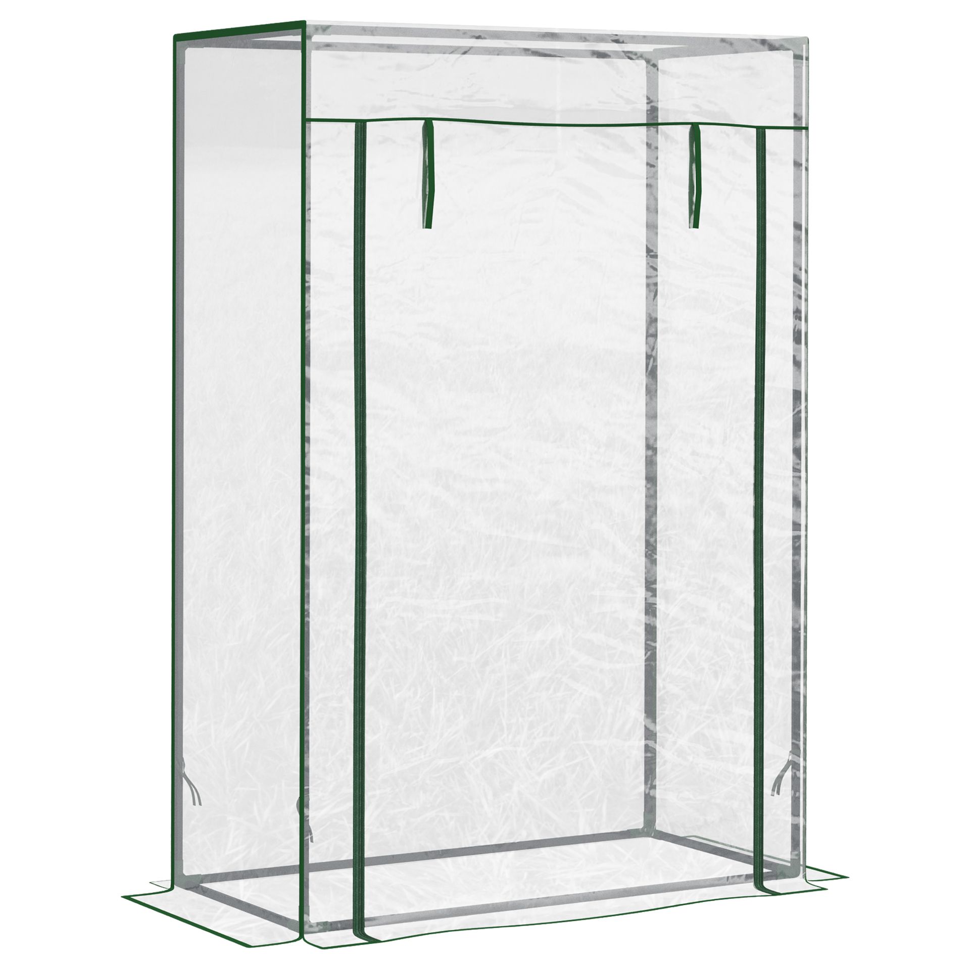 Outsunny Szklarnia Szklarnia Pomidorownia Zimna rama ze zwijanymi drzwiami Stal PVC Przezroczysta 100x50x149 cm
