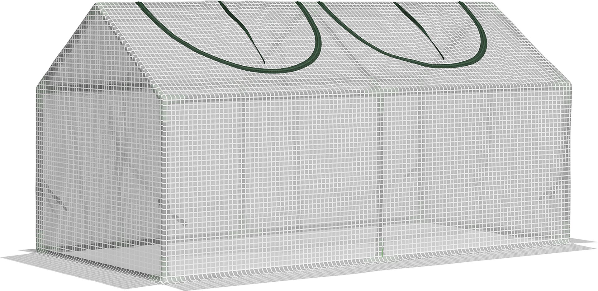 Szklarnia foliowa Outsunny z oknem na pomidory PE 120x60x60cm biała