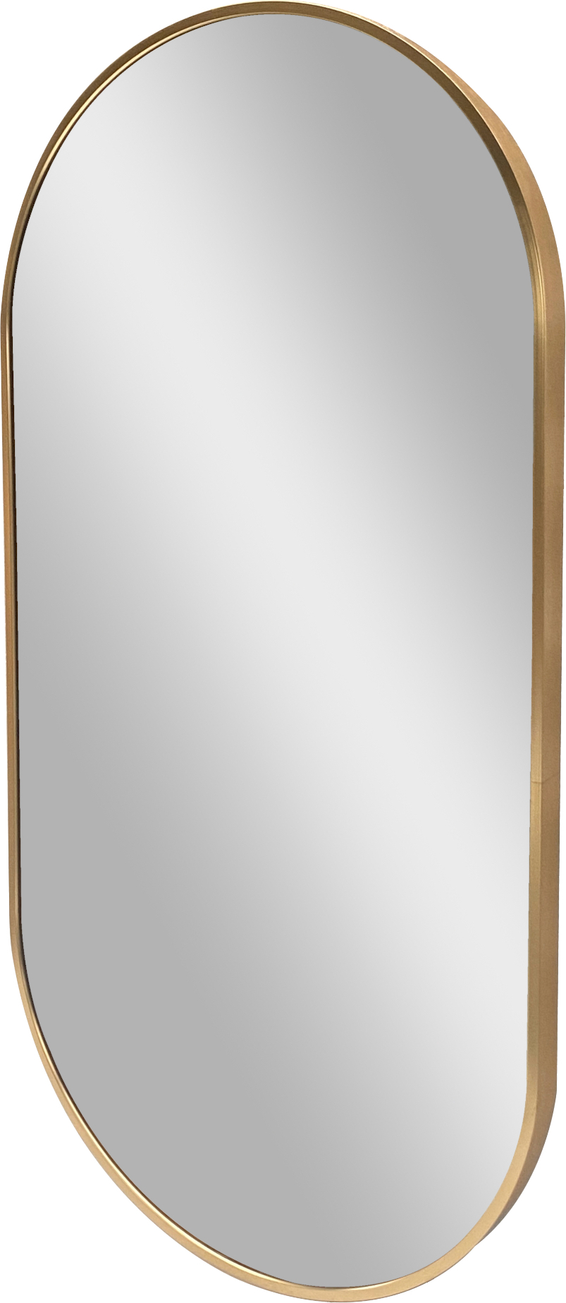 Lustro ścienne Corato 40x80cm lustro łazienkowe lustro łazienkowe lustro do makijażu lustro wiszące lustro w kształcie elipsy montaż ścienny złoty
